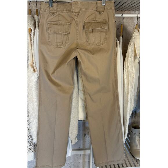 Gap Women's Sz 8R 100% Cotton Straight Leg Utility Flap Pocket Khaki Pants #0403 - Picture 7 of 11
